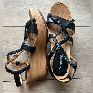 Baretraps Women's Black Sandals Wedges Size 7